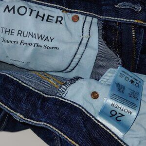 Nordstrom MOTHER jeans size 26 The Runaway Flowers from the storm dark stretch